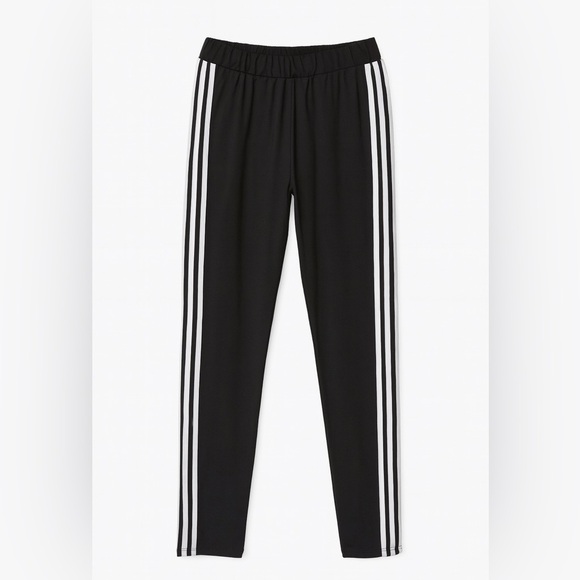 Rue21 + Women’s Black and White Stripe Leggings Size 2XL Athletic Track Pants - Picture 3 of 4
